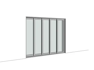 Revit parametric Stacker Door 3D model
