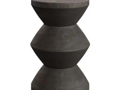 Stool SAS 003  Charcoal Black 3D model
