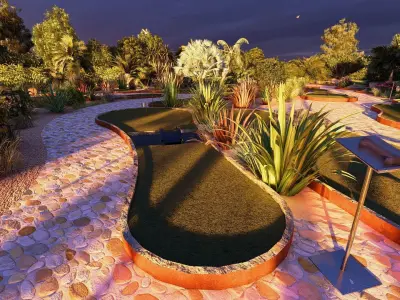 Mini golf tropical 3D model