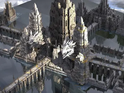 Tengu Ancient japan City Kit bash 2 3D model