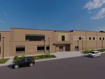 School-University -High School 3D model