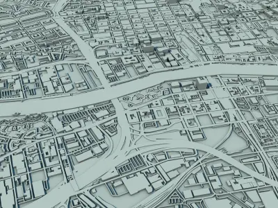 Glasgow City Scotland United Kingdom 3D print model