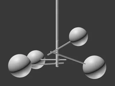 Bolle Gallotti 4 Light Chandelier 3D model