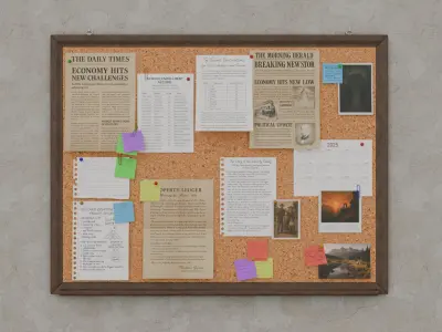  Wooden Wall Corkboard Collection - Customizable Pin Boards 