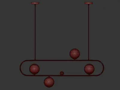 Horizontal Balls Balance Black 4 3D model