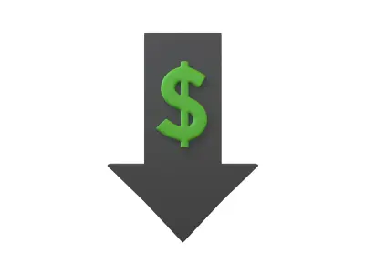 Price Down Symbol V1 002 Low-poly 3D model