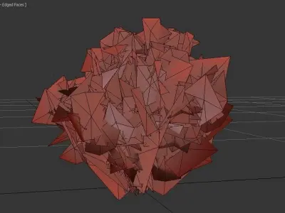 Kousa Dogwood Fall Tree Low-poly 3D model