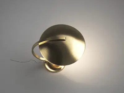 Bauhaus Brass Table Lamp by Hillebrand 3D model