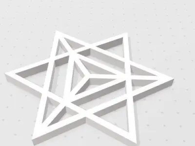 GEOMETRIA SAGRADA - ESTRELLA TETRAEDRICA MERKABA 3D print model