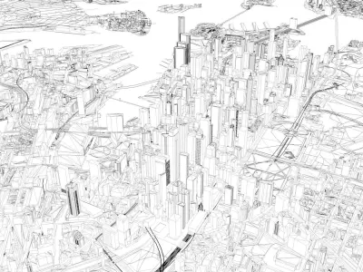 Sydney City 3d model October 2021 Low-poly 3D model