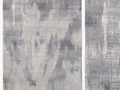 ASHOKA HAND-KNOTTED WOOL and SILK RUG 3D model