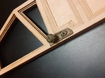 Dolls House Miniature Victorian Ornate Door Knob Handles 3D print model