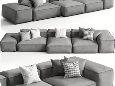 Living Divani Extra Soft Sofa Three Seater 3D model