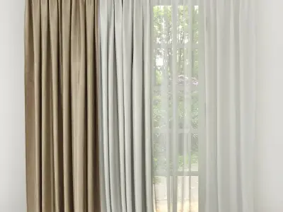 Curtain 3D model 9