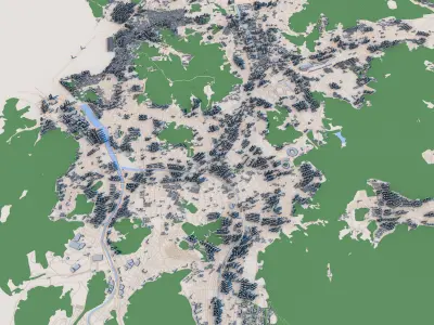 Busan City South Korea 3D model