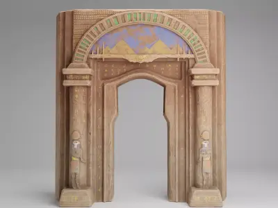 Huge Wall Low-poly 3D model