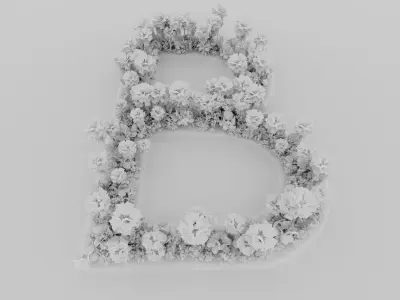 B Alphabet Island 3D model