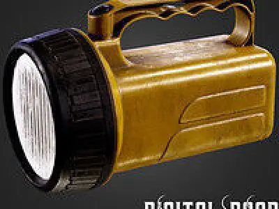 Rechargeable Flashlight Low-poly 3D model