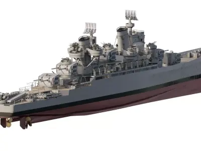WW2 US NAVY ADVANCED DESTROYER 3D model