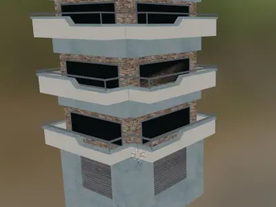 building 16 Low-poly 3D model buy