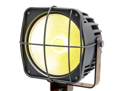 Rugged Industrial LED Floodlight Low-poly 3D model