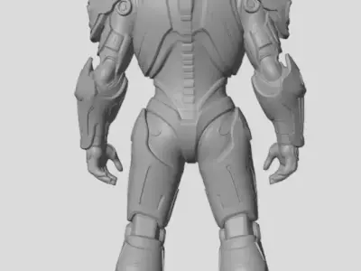 Futuristic Warrior 3D model