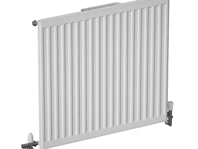 Heating radiator panel steel flat 3D model