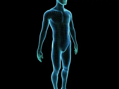Human Hologram Male 3D model