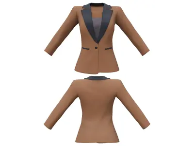 Jacket Pants Bag Formal Outfit Low-poly 3D model