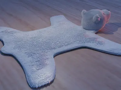 Bear carpet 3D model