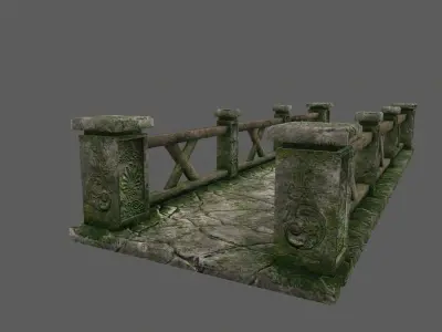 bridge 2 stone Low-poly 3D model