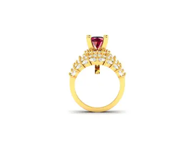 Women Ring  Render 3dm STL OBJ FBX Details 3D print model 423