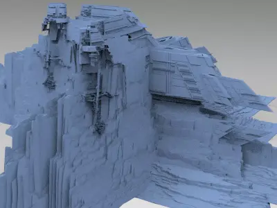 Star freighter cliffs  3D model