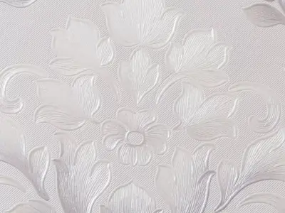 Pearl Ivory Embossed Damask Wallpaper  Texture