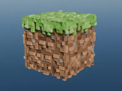 Minecraft 3d Grass Block  3D model