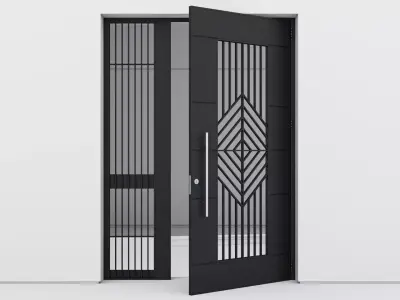 Aluminium door 193 3D model