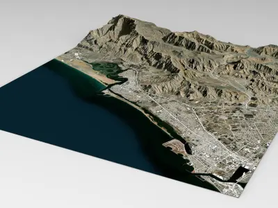 Cityscape Ras al-Khaimah United Arab Emirates 3D model