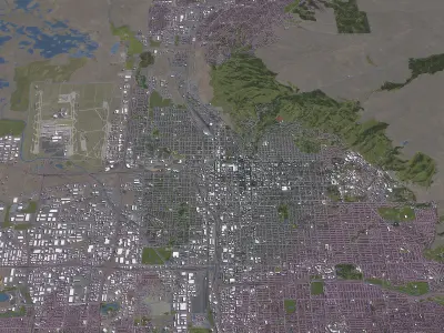 Salt Lake City - Topography Terrain 3D City 3D Model Pack