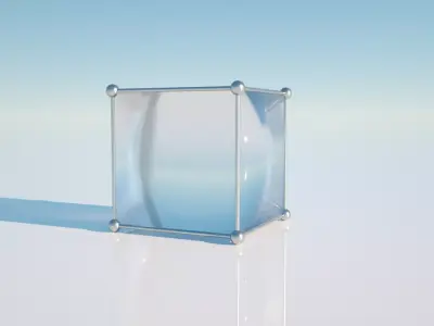 Cube - 1 glass Free 3D model