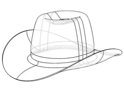Western Cowboy Hat 3D model
