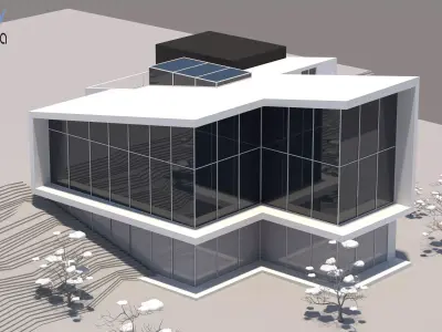 Villa modern house 3D model