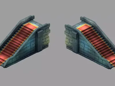 The Palace - Stone Ladder 06 3D model