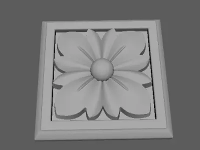 rosette flower 3D model 10
