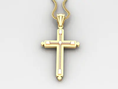 Cross Light Gold 4CP085 3DM STL 3D model