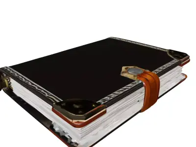 Ornate Leather Journal Book 3D Low-poly 3D model