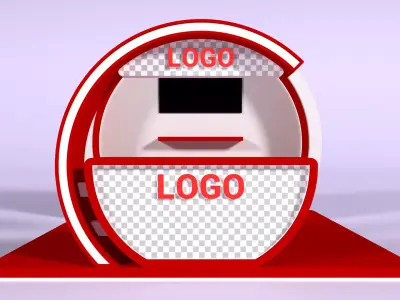 Booth Exhibition 3x3 3D model