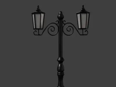 street light Low-poly 3D model 48