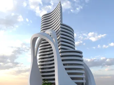Sci-Fi Futuristic Buildings - High-Quality Pack 3D model