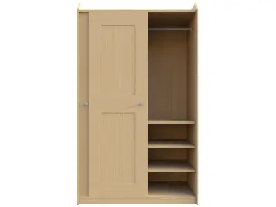 2 Door Sliding Wardrobe 3D model