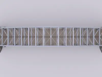 Riga Railway Bridge Low-poly 3D model